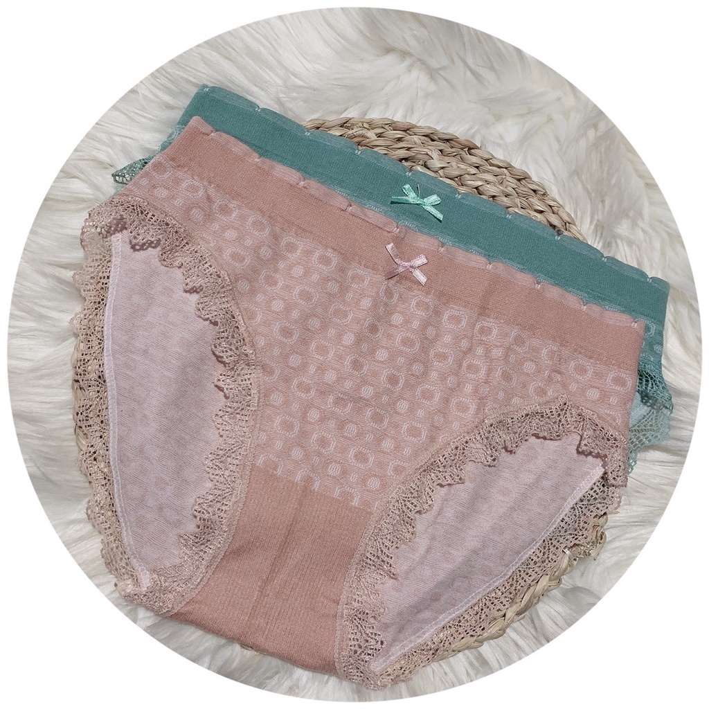 Quần Lót Nữ Cotton Sợi Tăm Kháng Khuẩn Thoáng Khí Viền Ren Ôm Sát Tôn Dáng Hàng Xuất Nhật cho người trên 50kg