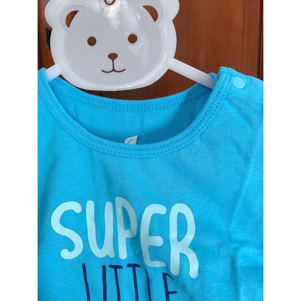 Lullaby bộ quần áo cộc tay mùa hè cúc cài vai 2021 vải cotton mỏng bé trai sale