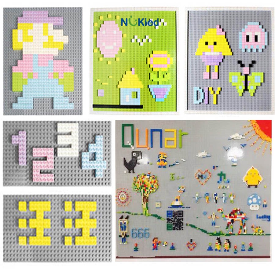 Tấm Lót Nền Trưng Bày Lego Miếng Dày Dẻo Đàn Hồi Mẫu Mới Đế Base KT 25,5x25,5 1024 Nút Hạt_Nukiedvn