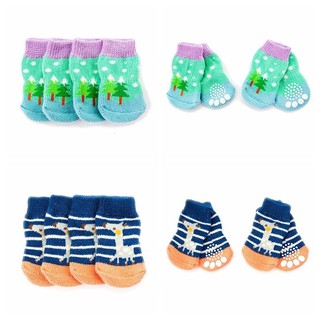 Vớ dệt kim chống trượt hình hoạt họa đáng yêu cho cún cưng cỡ S-XL 1369