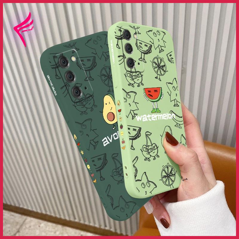 Ốp lưng Hoa quả Silicone lỏng Phone Case For Samsung Galaxy Note 20 Ultra 20Ultra 10 Plus 10Plus 9 Bảo vệ ố