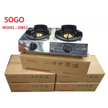 BẾP GAS BÁN CÔNG NGHIỆP KHÈ 2 LÒ SOGO GT-208S2