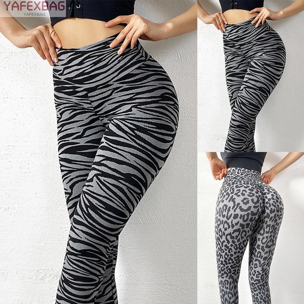 Yoga Pants Running Pants Butt Lift Gym High Waist Leopard Print Running