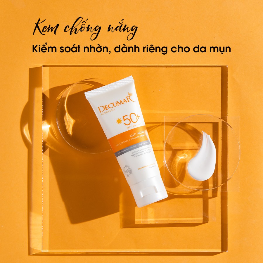 Combo Decumar Advanced gồm 1 Gel ngừa mụn, 01 Gel rửa mặt, 01 kem chống nắng giành cho da mụn