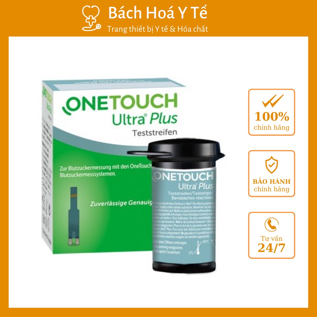 Que thử đường huyết Onetouch Ultra Plus hộp 25 que