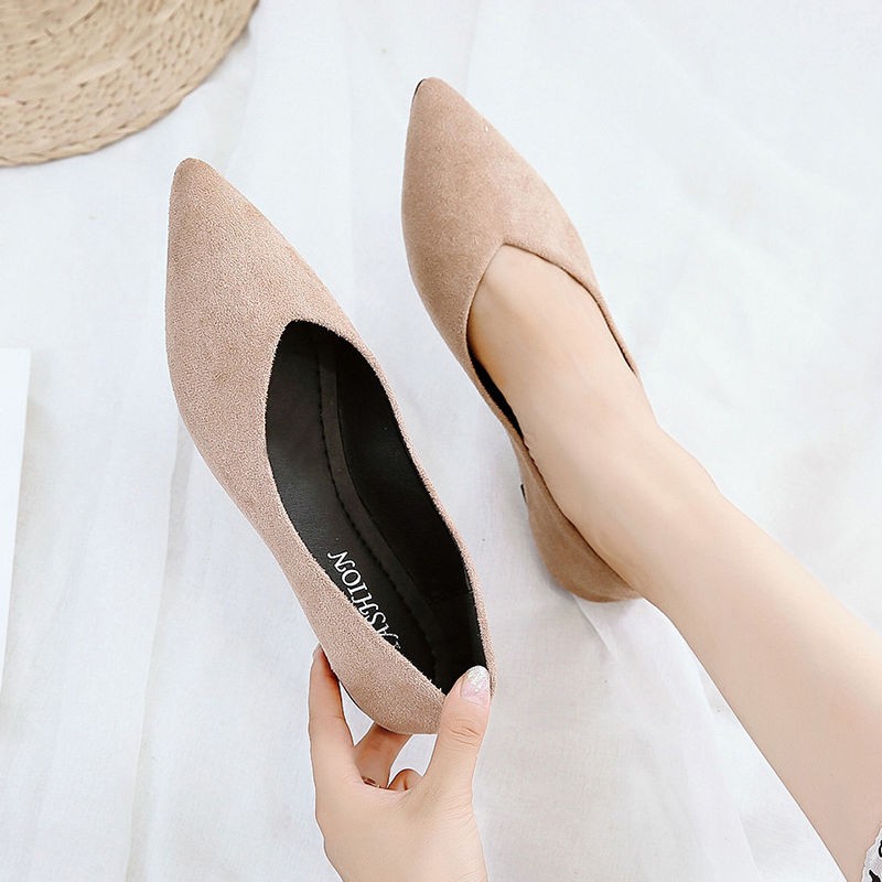 Giày Búp Bê Mũi Nhọn Đế Mềm Gót Thấp Thời Trang Cho Nữ | BigBuy360 - bigbuy360.vn