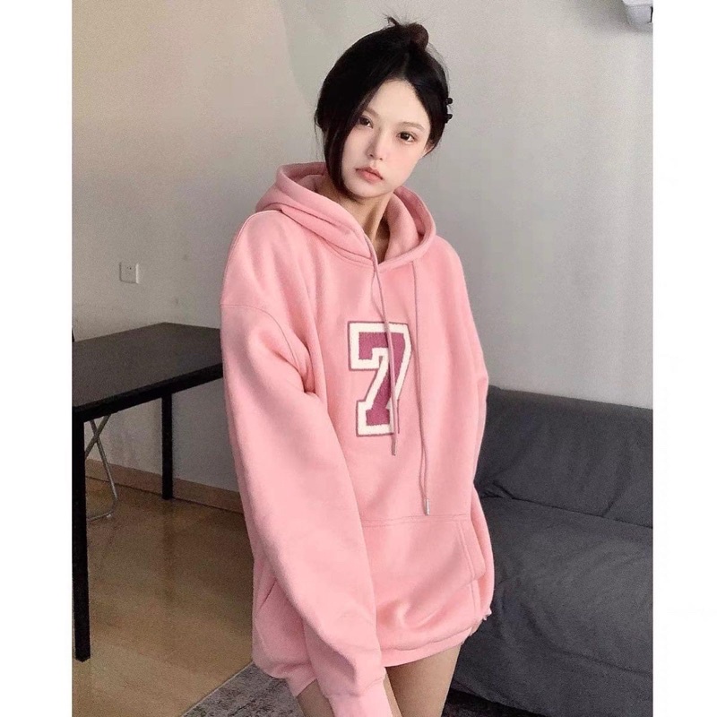 Áo hoodie hồng số 7 TTA988