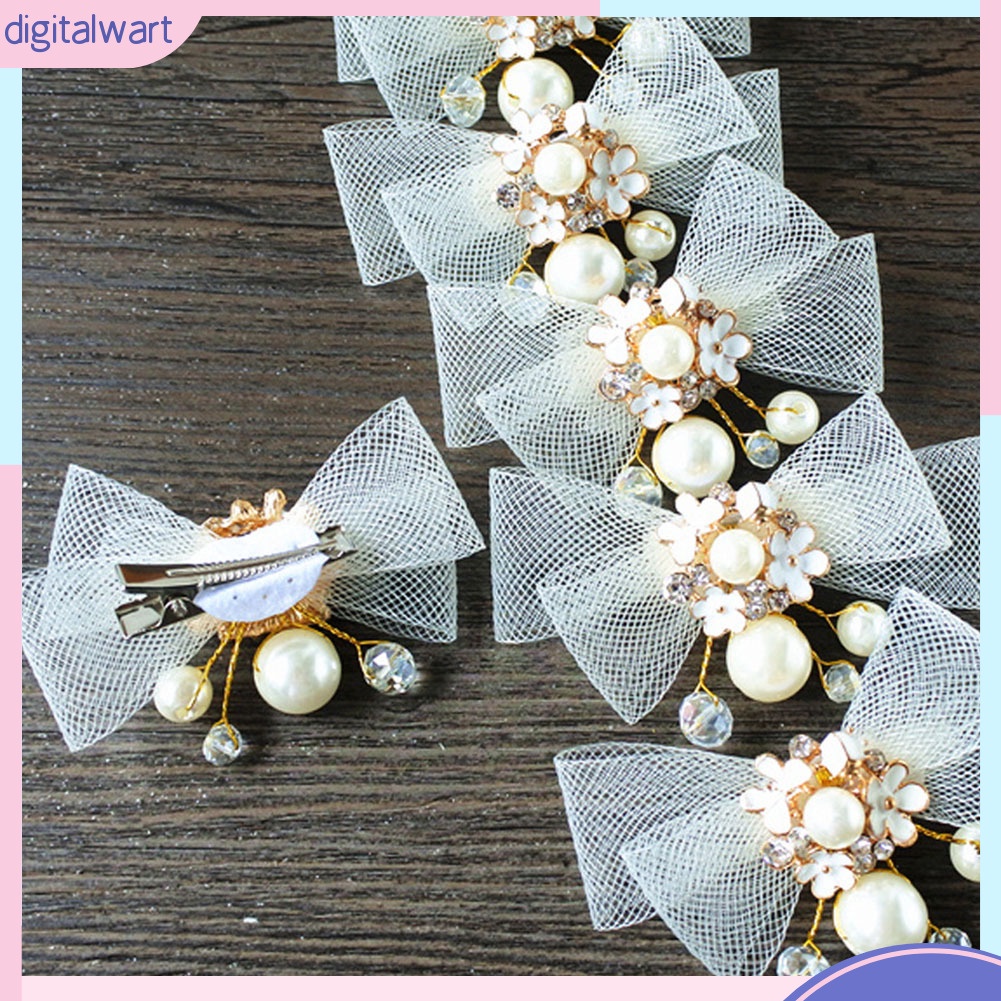 Kẹp Tóc Đính Nơ Và Ngọc Trai Giả Thời Trang Cho Nữ