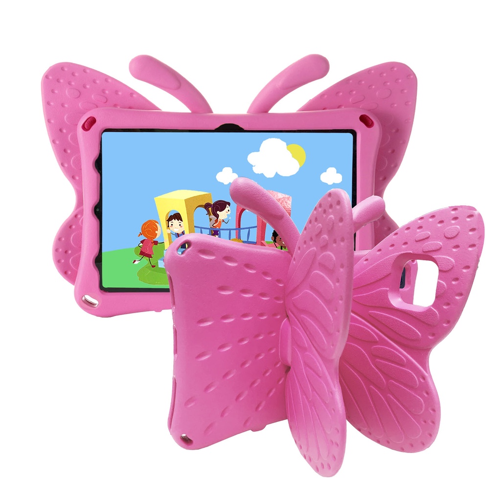 For Samsung Galaxy Tab A8 10.5 Inch 2021 SM-X200 SM-X205 Cute Kids Case Shockproof EVA Butterfly Bracket Tablet Protective Cover