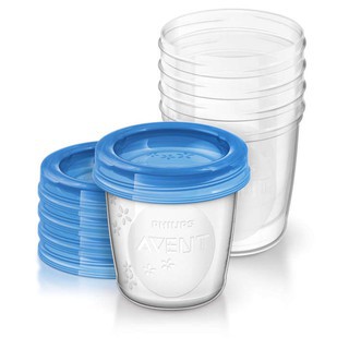 Bộ 5 cốc trữ sữa bằng nhựa philips avent 180ml 619.05