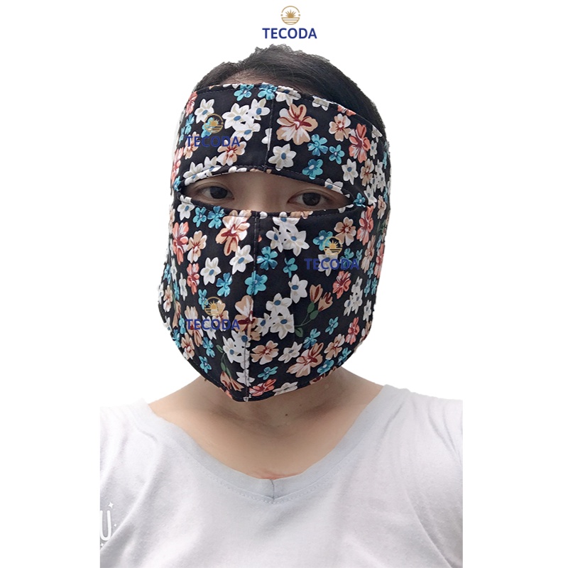 Khẩu Trang Ninja Vải Dán Gáy Che Kín Mặt Tai,  3 Lớp Tole Mềm Chống Nắng Thấm Mồ Hôi Cực Tốt Khi Chạy Xe Phượt