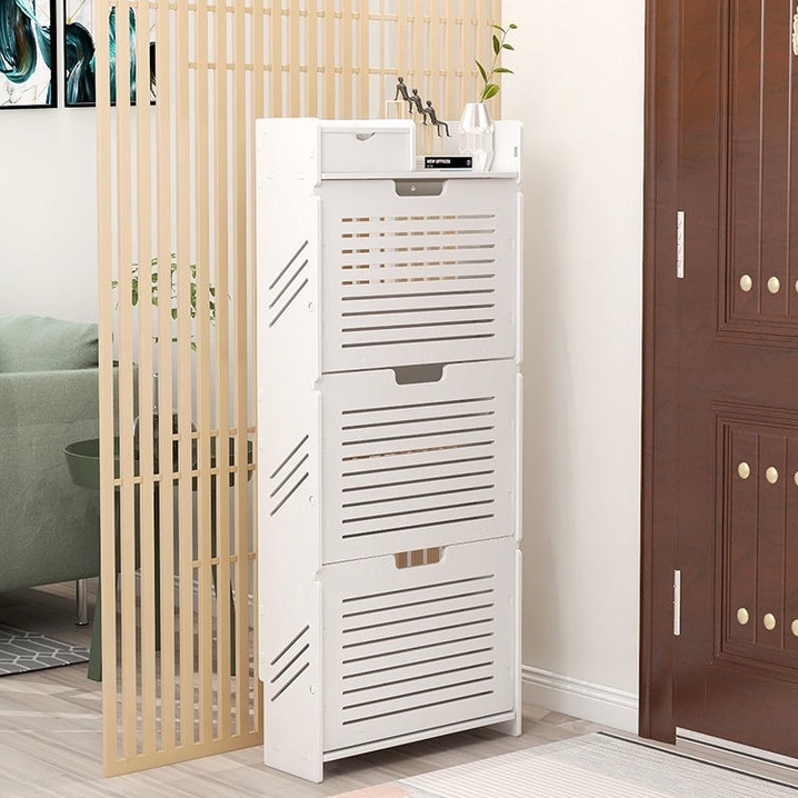 Tủ giày thông minh, tủ giầy cánh lật vật liệu Gỗ Nhựa cao cấp chống nước lắp ráp đơn giản, tủ đựng giày dép