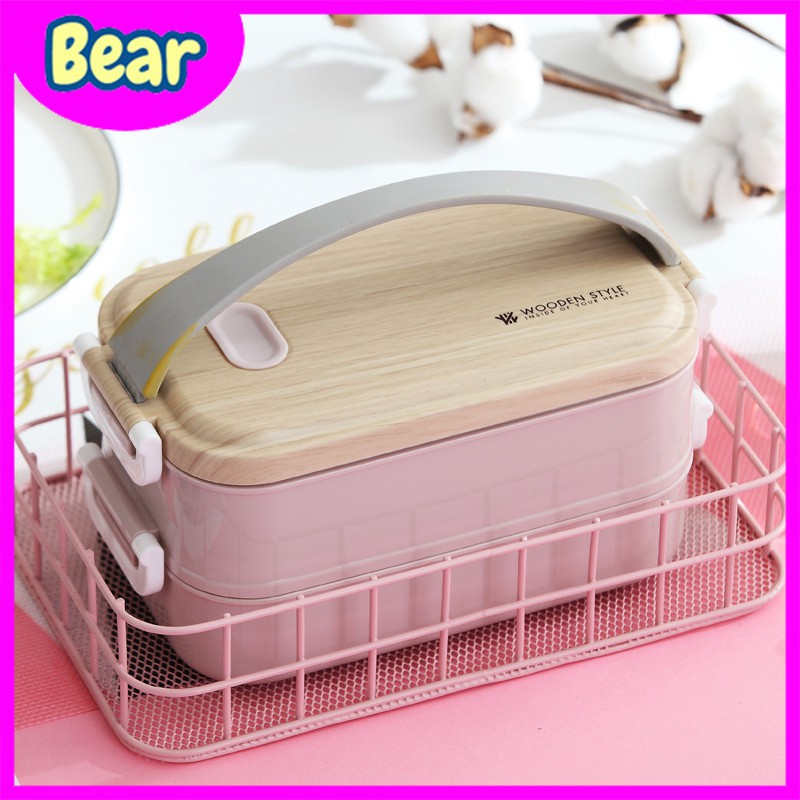 Hộp cơm inox 2 tầng kèm túi giữ nhiệt