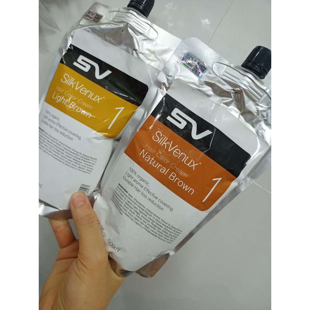 500ml x 2 túi Nhuộm phủ bạc thảo dược Silk Venus