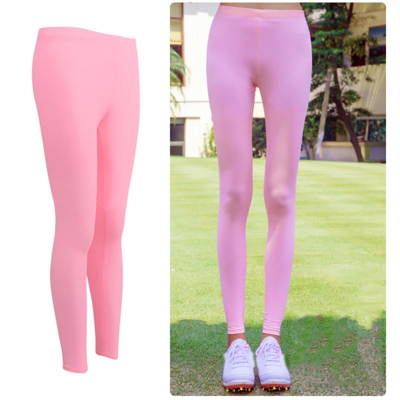 Brroa Quần Legging Lụa Lạnh Nén Mát Mẻ Chống Nắng Mùa Hè Mát Mẻ Khi Chơi Golf Stirrup Dành Cho Bạn Nữ Dr