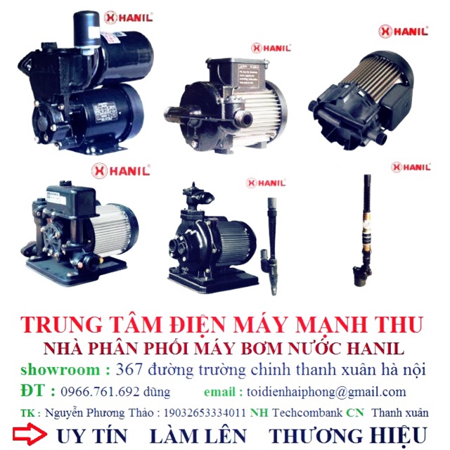 Máy bơm tăng áp hanil PDW131B