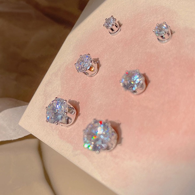 Khuyên Vành Tai Nam Châm Đính Đá Sang Trọng Phong Cách Harajuku