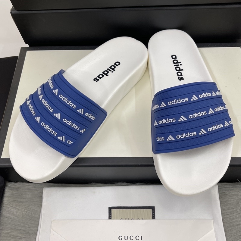 Dép quai ngang 𝐀𝐝𝐢𝐝𝐚𝐬  dép Unisex nam nữ đế da êm chân bền chắc thời trang Dép Quai Chữ Adida
