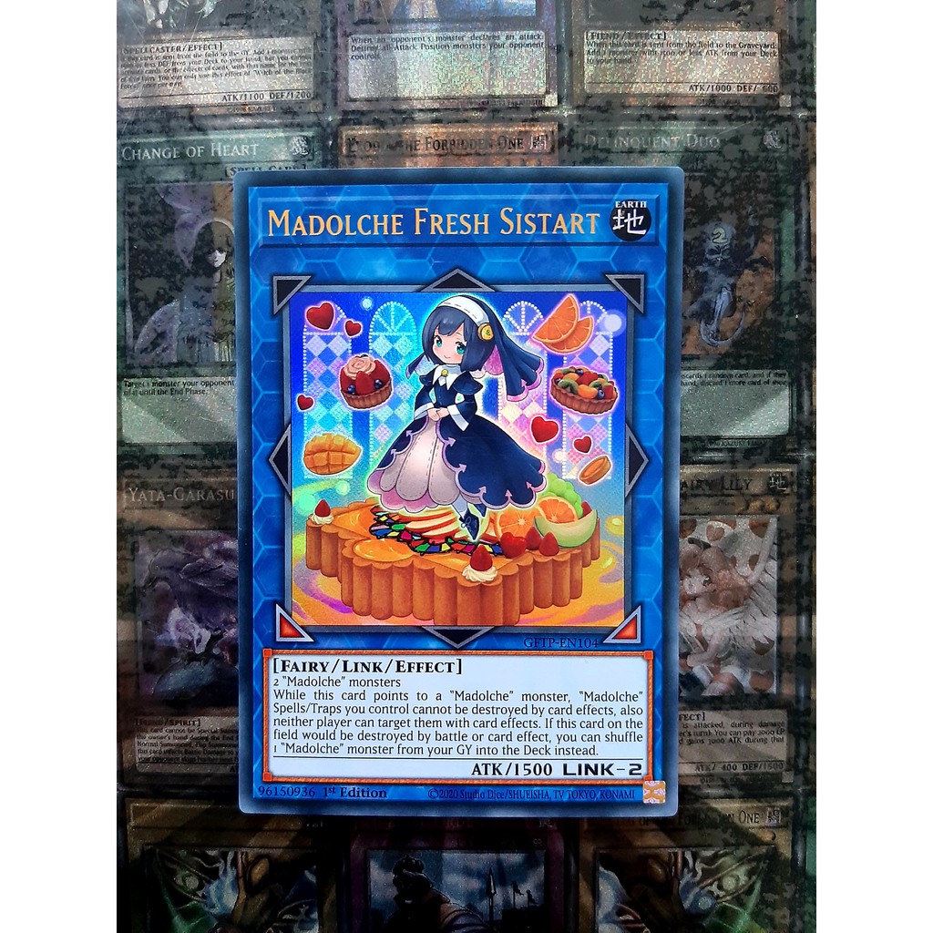 [ ĐẬU PHỘNG ] THẺ BÀI YUGIOH LINK - Madolche Fresh Sistart - GFTP-EN104 - Ultra Rare 1st Edition