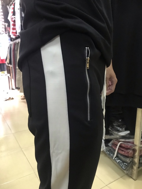 Quần thể thao trackpants 1 sọc phối zip cực ngầu | BigBuy360 - bigbuy360.vn