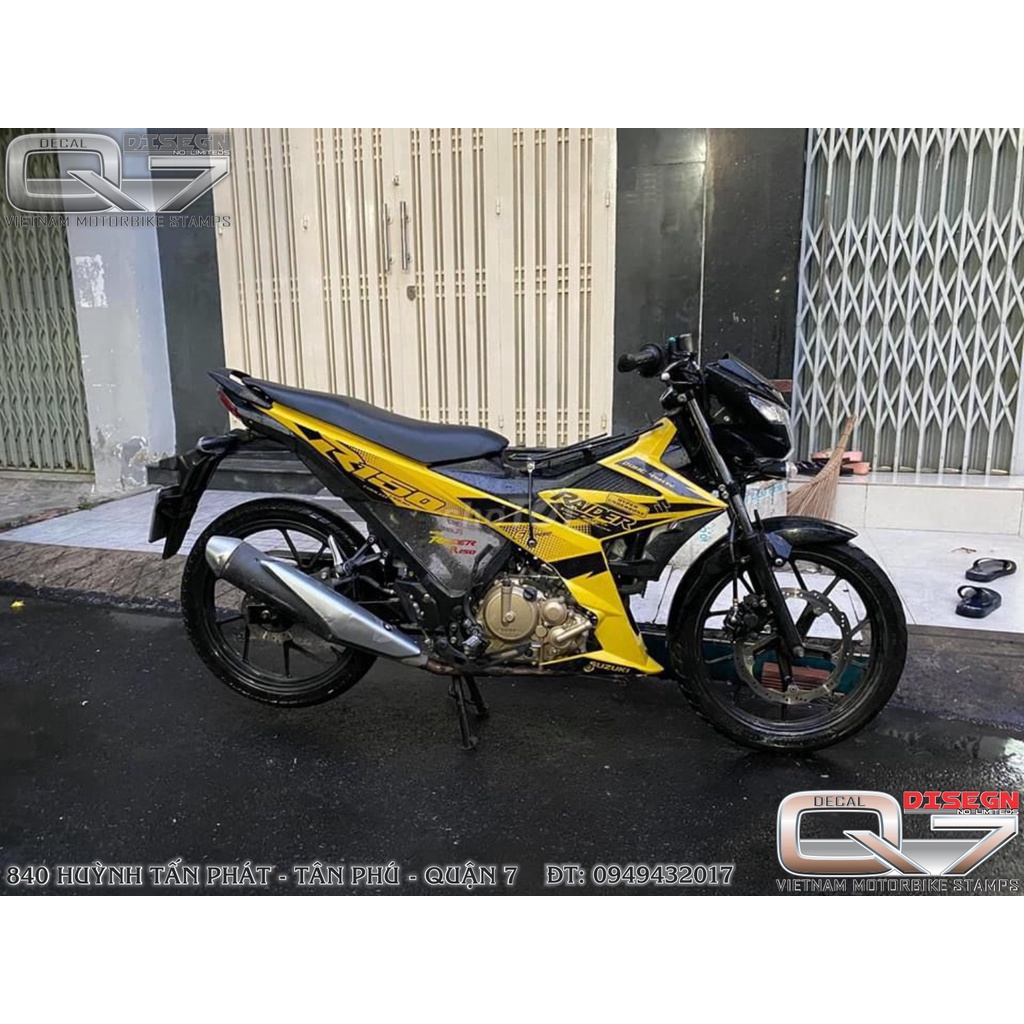 TEM RỜI RAIDER FI F150 VÀNG ĐEN