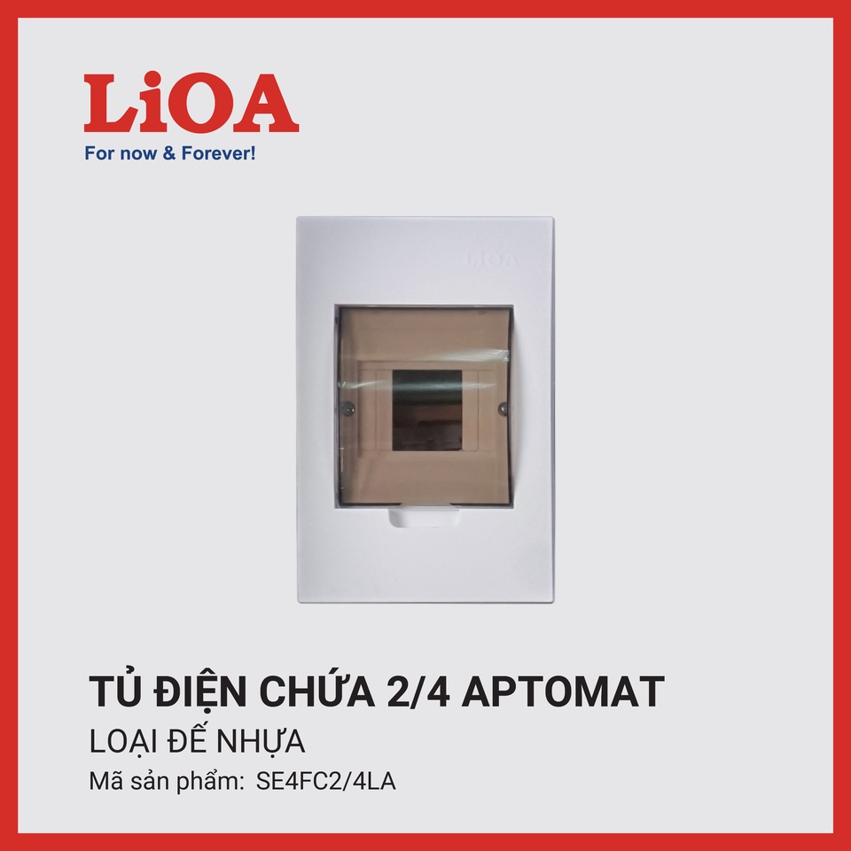 Tủ Điện Âm Tường LiOA - Hộp Chứa Aptomat Cầu Dao Bằng Nhựa - Tủ Chứa Át