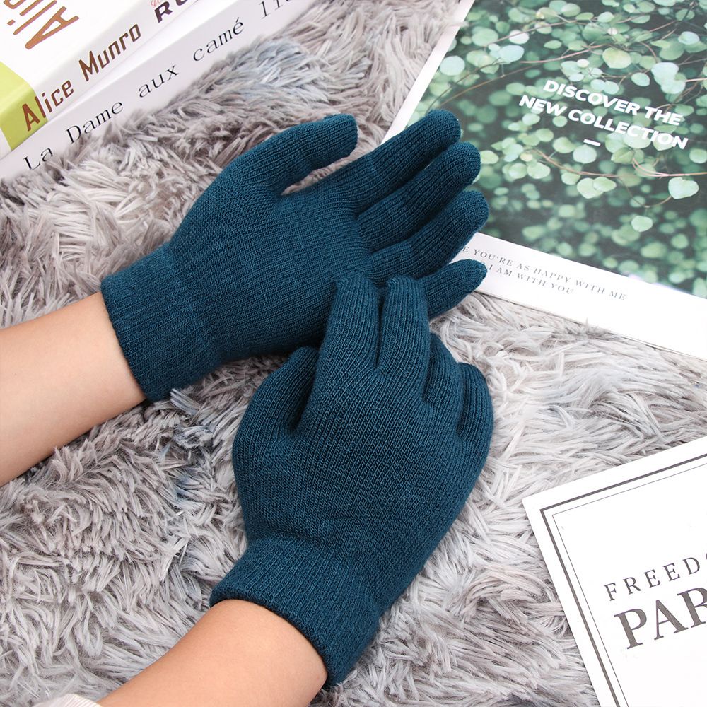 Găng tay len dày giữ ấm mùa đông nhiều màu xinh xắn cho nữ