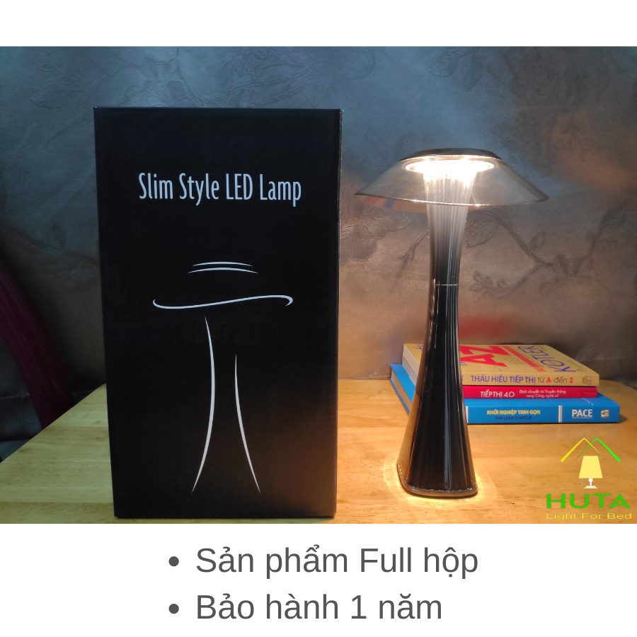 [BẮC ÂU] Đèn Ngủ Để Bàn Cảm Ứng Led Hiện Đại, Pin Sạc Tích Điện, Dùng Phòng Ngủ, Phòng Khách, Nhà Hàng, Khách Sạn - ET1