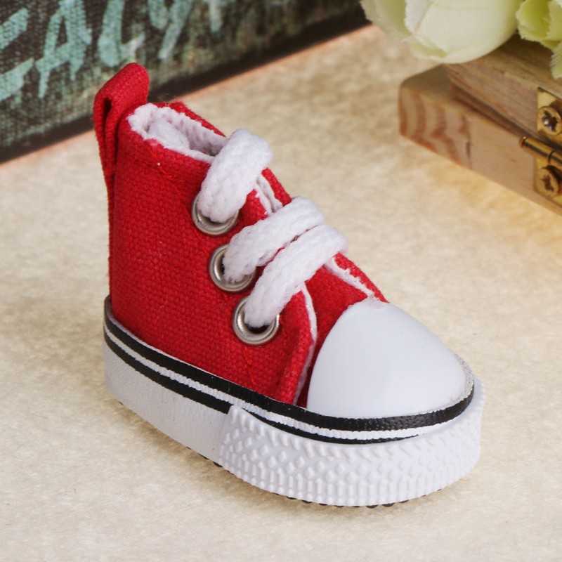 Đôi Bốt Vải Canvas Xinh Xắn Cho Búp Bê 5cm