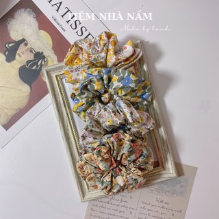 🎀 CỘT TÓC SCRUNCHIES VẢI HOA HOT NHẤT MÙA HÈ - [ Nhà Nấm handmade ]