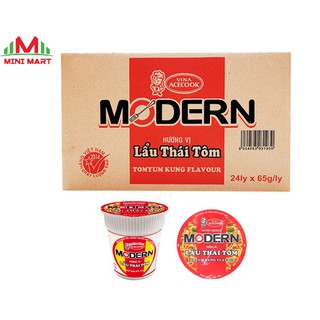 THÙNG 24 LY MÌ MODERN LẨU THÁI TÔM 65G