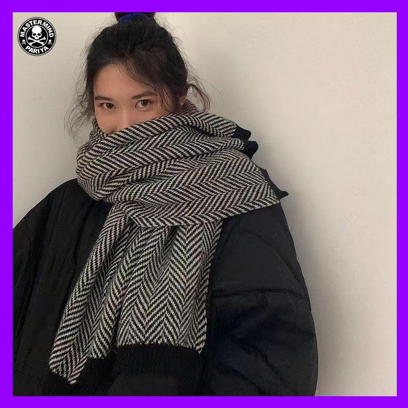 Kh N Qu ng C N Kh N len Cho Cặp Đôi Hình Xăm Sóng Nước Giả cashmere Phiên Bản Hàn Quốc Thu Đông