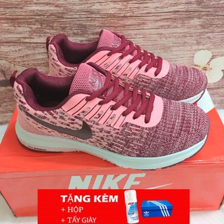[FREE SHIP+TẶNG TẢY GIÀY + ẢNH THẬT] GIÀY THỂ THAO NỮ FULL HỒNG  ĐỐM MẬN ĐẾ TRẮNG