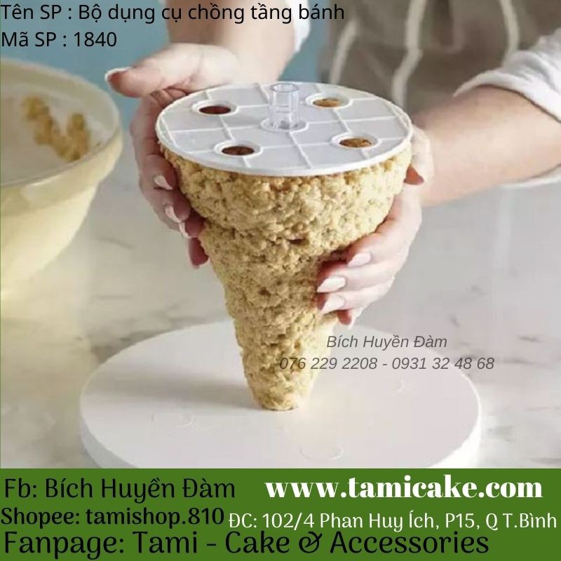 Bộ dụng cụ chồng tầng bánh kem