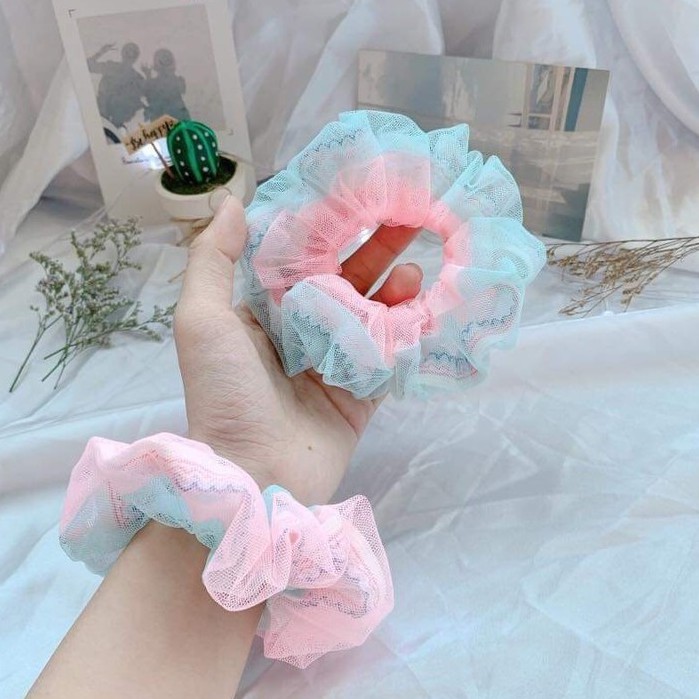 Set 3 Dây Buộc Tóc Surchies- Cột Tóc Surchies Vải Phi Bóng Loại Đẹp DAHABO SC03