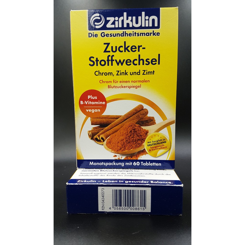 Giảm đường Zucker Stoffwechsel  Zirkulin  hộp 60 viên của Đức