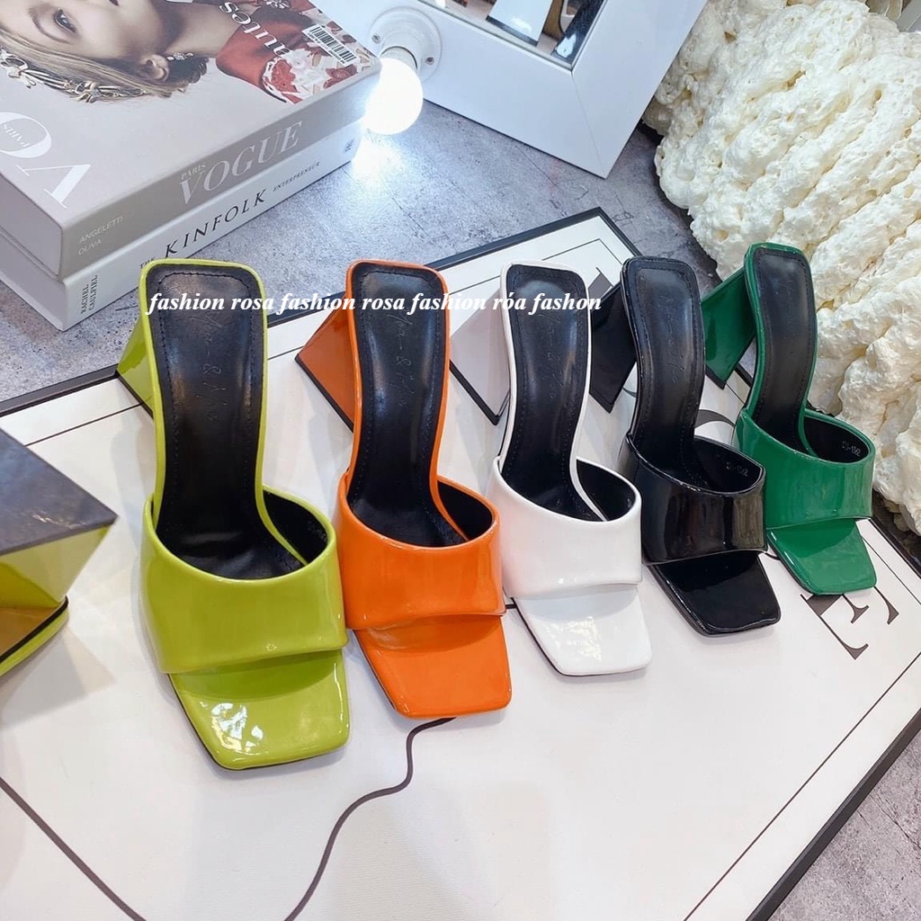 Giày guốc cao gót tam giác ROSA FASHION  CG-0585