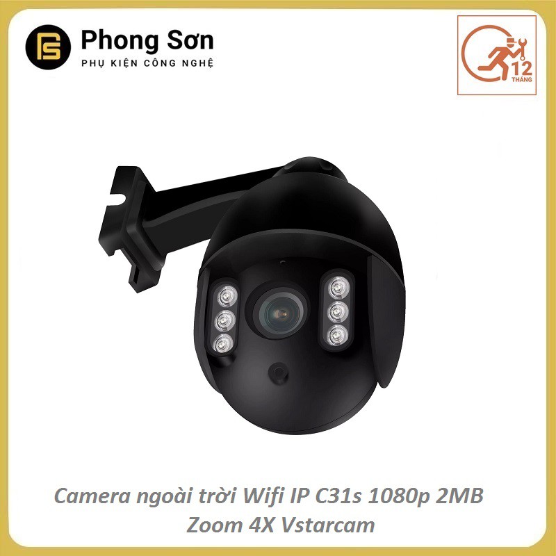 Camera giám sát Wifi IP ngoài trời C31S 1080p - 2MB zoom 4X Vstarcam - Có ghi âm thanh