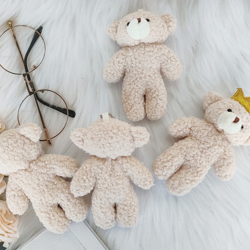 Móc Khóa Hình Gấu Bông Siêu Mềm Mini Nhiều Họa Tiết Dành Cho Ba Lô Giáng Sinh