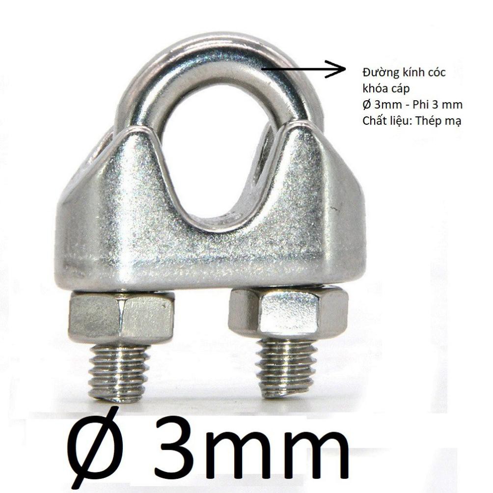 Cóc khóa dây cáp Ø [ 3mm ]