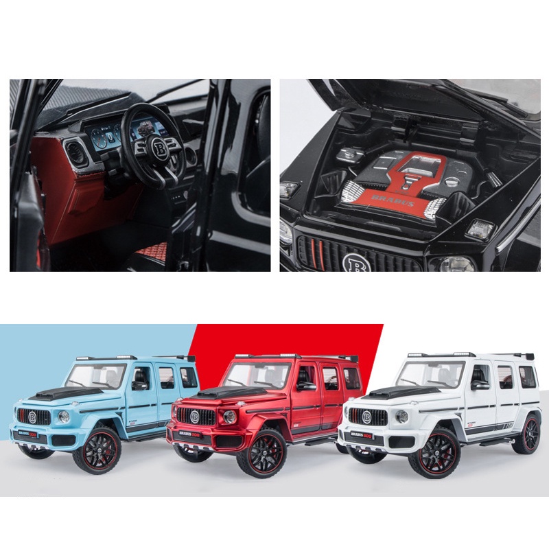 Mô Hình Xe Hơi Brabus G800 Bằng Hợp Kim Tỉ Lệ 1: 24 Có Đèn Và Nhạc Độc Đáo Sống Động
