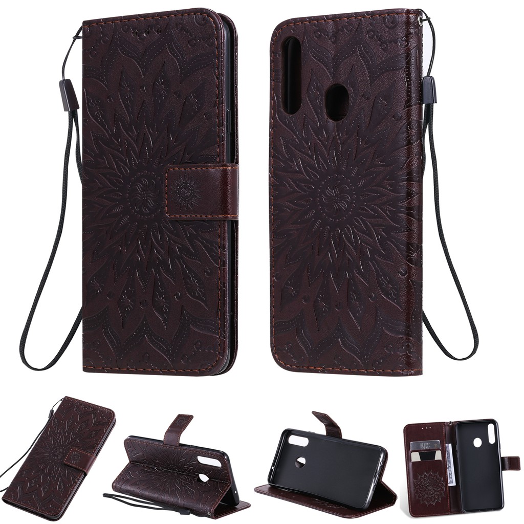 Bao da điện thoại họa tiết hoa dập nổi cao cấp cho Samsung Galaxy A10S A20S | BigBuy360 - bigbuy360.vn