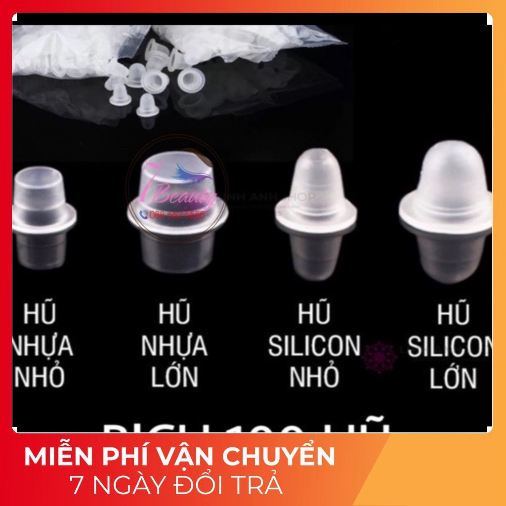 Chum Silicon Và Hũ Nhựa Đựng Mực Phun Xăm