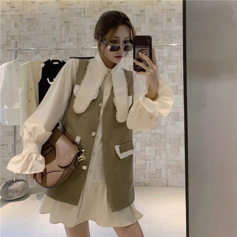 Set váy+áo vest Quảng Châu