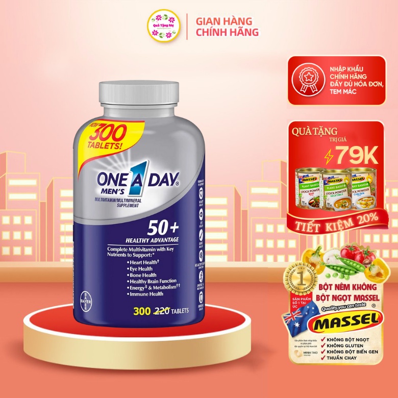 Bổ sung vitamin tổng hợp cho nam one a day men Healthy Care hỗ trợ xương khớp, mắt, tim mạch