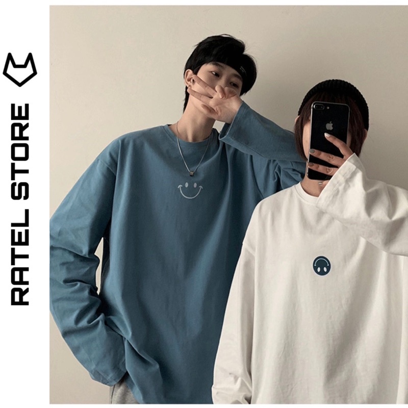 Áo Thun Local Brand Tay Dài Nam Nữ Icon Smile Unisex Form Rộng Mùa Hè