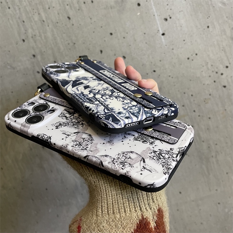 Ốp điện thoại TPU mềm họa tiết hoa và chim có dây đeo thích hợp cho IPhone 11 Pro Max 12 Pro max Xs Max 13 Pro Max