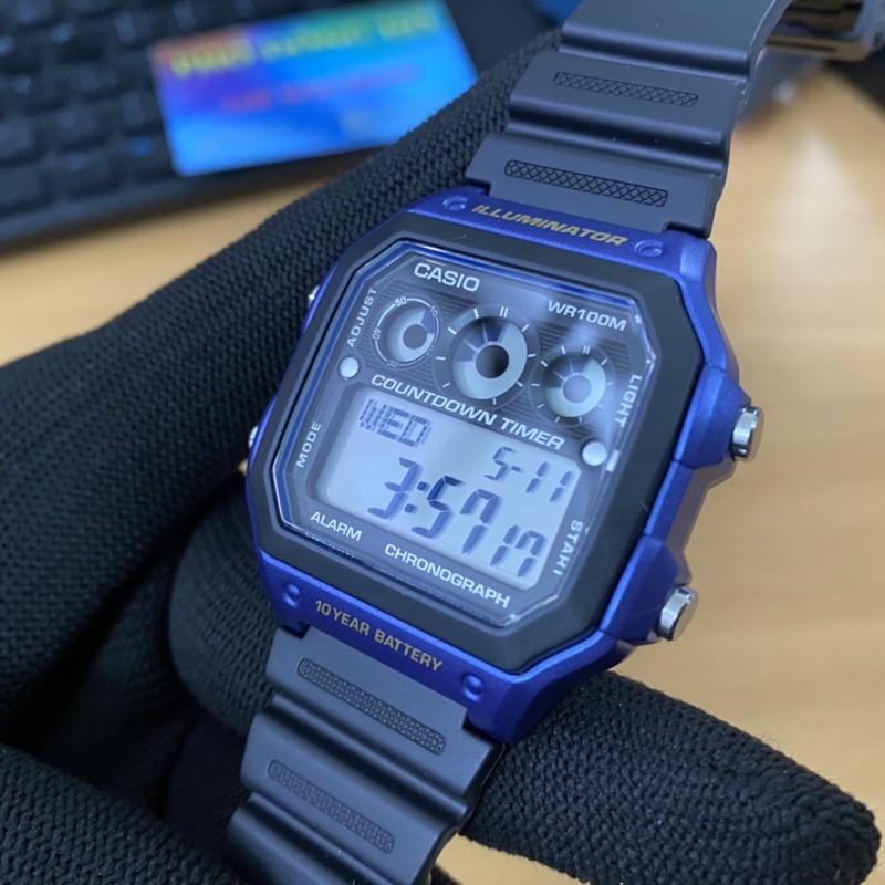 Đồng hồ nam dây nhựa Casio chính hãng Anh Khuê AE-1300WH-2AVDF