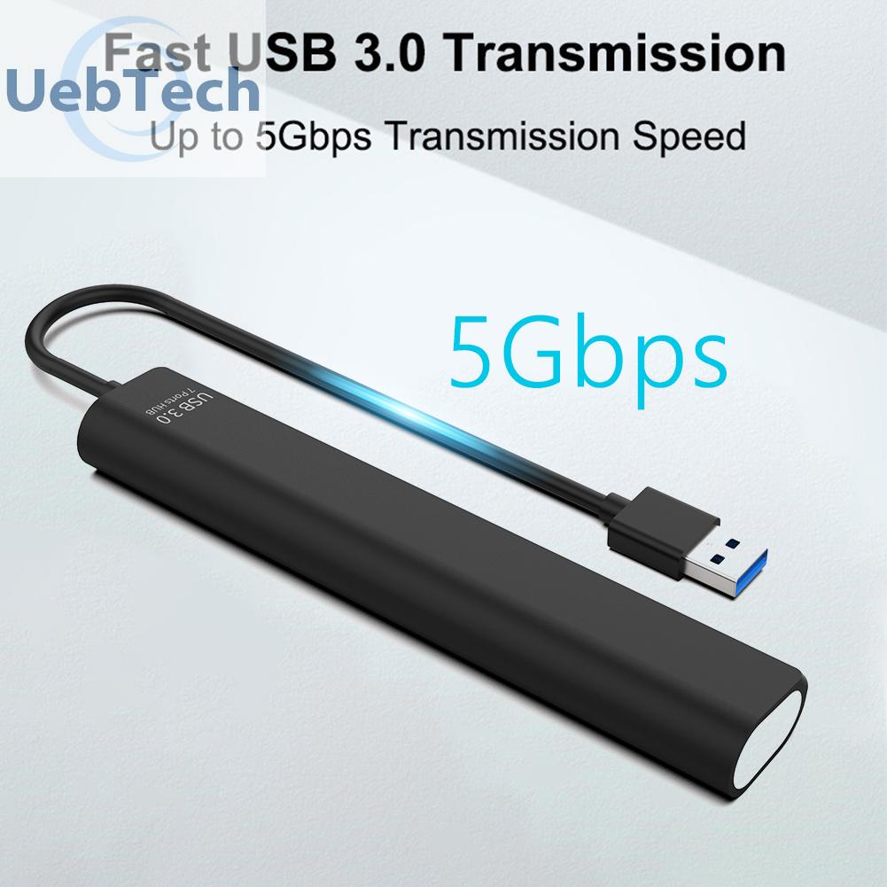 Hub chuyển đổi USB 2.0/ 3.0 chia 7 cổng tốc độ cao 5Gbps mở rộng
