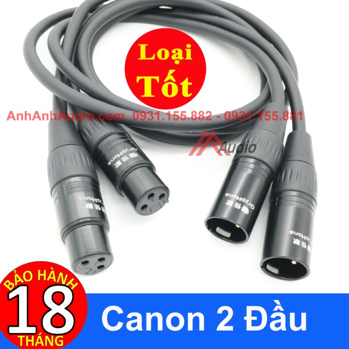 Dây Canon Cái ra Canon đực Canare , Giá 2 sợi như hình